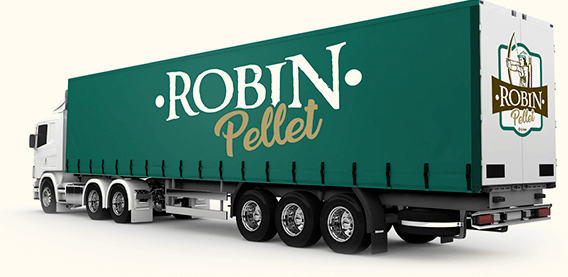 ciężarówka z logiem Robin Pellet